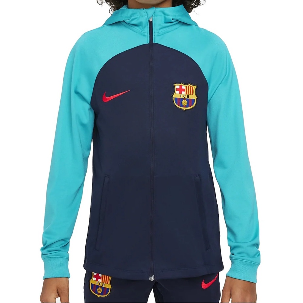 Nike FC Barca Full Zip Jacket Dri-Fit Size Small Futball Soccer Jacket